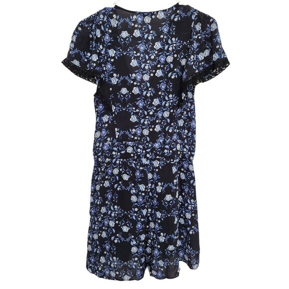 SANDRO Floral Lace Wrap Style Romper 40 Cocktail Wedding Cottage Farmhouse - Picture 3 of 10
